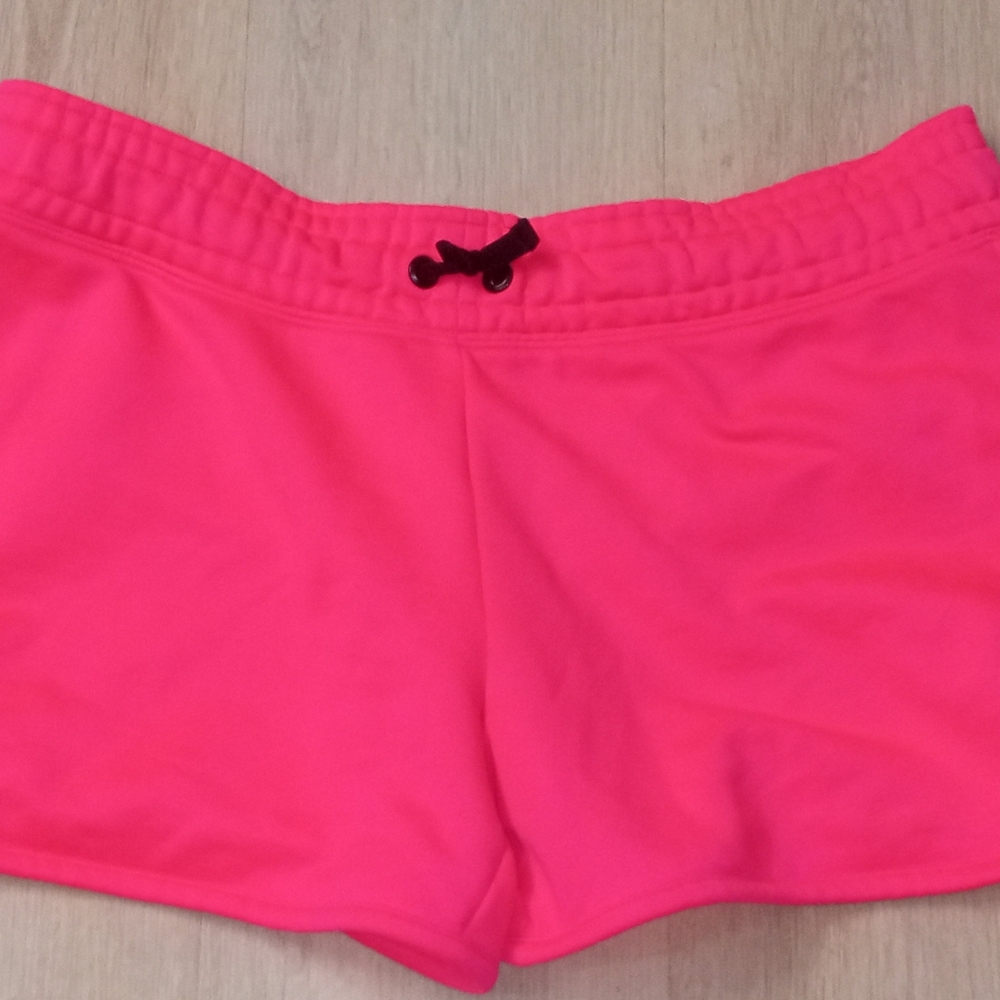 Under Armour Shorts Women's Size Large Color Pink Drawstrings Gym Athletics... - Picture 1 of 3